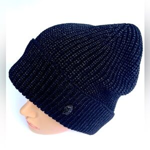 Kurt Geiger Black Knit Beanie